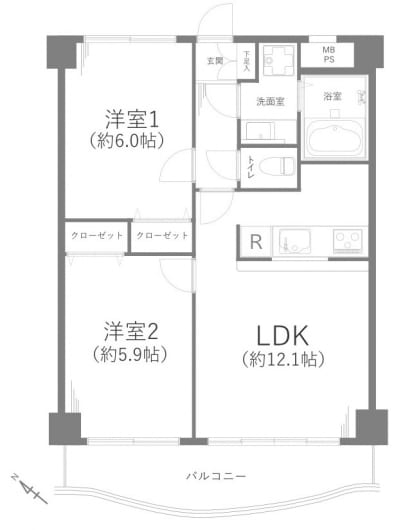 アフターサービス保証付き(間取)