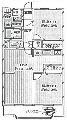 新規内装リノベーション物件です(間取)