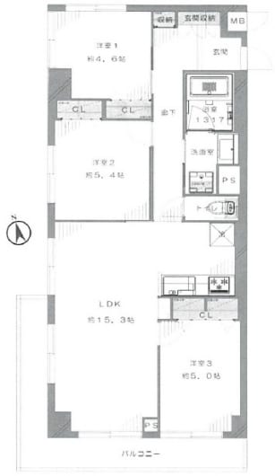 新規内装リノベーション物件です(間取)